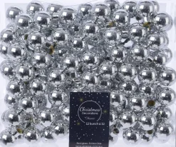 Decoris kerstbal zilver D 2,5 cm 144 stuks
