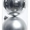 Decoris kerstbal zilver D 6 cm 10 stuks