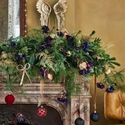 Decoris kerstbal zwart D 8 cm