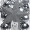 Decoris kerstboomdecoratie Marilene zilver 33-delig