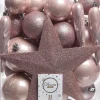 Decoris kerstboomdecoratie Marilene roze mix 33-delig