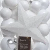 Decoris kerstboomdecoratie Marilene wit D 8 cm 33-delig