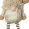 Decoris kerstfiguur gnoom crème 11 x 17 x 48 cm