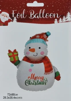 Decoris kersthanger ballon sneeuwpop 72 x 90 cm