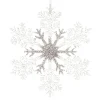 Decoris kersthanger Snowy ster semitransparant zilver 32 x 32 x 8 cm