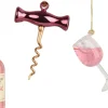 Decoris kerst ornament box boek rosé wijn 9,7 x 2,8 x 13,8 cm 3 stuks