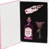 Decoris kerst ornament box boek cocktail 4,8 x 4,8 x 10,5 cm 3 stuks