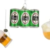 Decoris kerst ornament box boek bier 4,7 x 3,7 x 8,7 cm 3 stuks