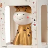 Decoris kerst ornament giraffe bruin 5,7 x 7,5 x 12,5 cm
