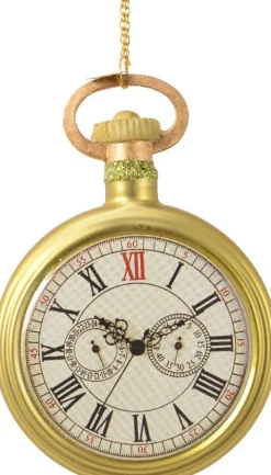 Decoris kerst ornament klokje goud 8 x 2,8 x 11,6 cm