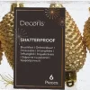 Decoris kerst ornament Manny dennenappel goud 4,5 x 4,5 x 8 cm 6 stuks