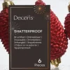 Decoris kerst ornament Manny dennenappel rood 4,5 x 4,5 x 8 cm 6 stuks