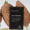 Decoris kerst ornament Manny dennenappel brandy 4,5 x 4,5 x 8 cm 6 stuks