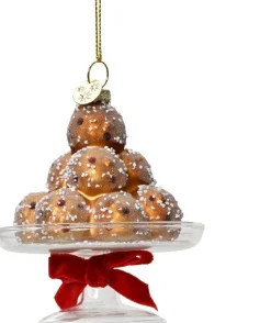 Decoris kerst ornament oliebollen D 8 H 10 cm