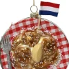 Decoris kerst ornament poffertjes 5,8 x 3,1 x 11 cm