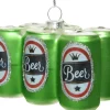 Decoris kerst ornament sixpack bier groen 6 x 9 x 8 cm