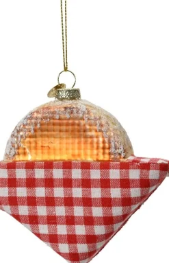 Decoris kerst ornament stroopwafel 10 x 10 x 2 cm