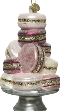 Decoris kerstornament Sweet macaron roze 8 x 8 x 14 cm