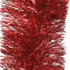 Decoris kerstslinger Lametta rood D 10 H 270 cm