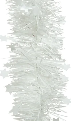 Decoris kerstslinger Lindo sterren wit 270 cm