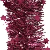 Decoris kerstslinger Lindo sterren fuchsia 270 cm