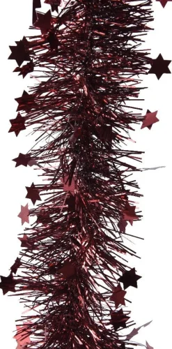 Decoris kerstslinger Rita donkerrood 2,70 m