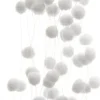 Decoris kerstslinger sneeuwbal wit 135 cm