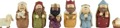 Decoris kerststalfigurenset 5 x 3,5 x 9,5 cm 8-delig