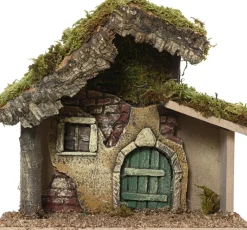 Decoris kerststal mos 23 x 11 x 21 cm