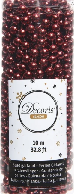 Decoris kralenketting Marilene donkerrood 10 m