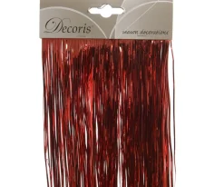 Decoris lametta glans kerstrood 50 x 40 cm