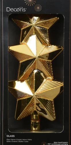 Decoris piek ster goud 11 x 4,5 x 27 cm