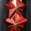 Decoris piek ster rood 11 x 4,5 x 27 cm