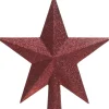 Decoris piek ster Tjardo bordeaux 19 x 4,2 x 19 cm