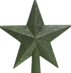 Decoris piek ster Tjardo groen 19 x 4,2 x 19 cm