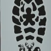Decoris raam stencils zwart / wit 25 x 13 cm 2 stuks