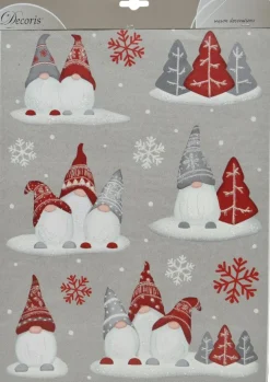 Decoris raamsticker gnoom grijs 0,1 x 29,5 x 40 cm