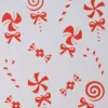 Decoris raamsticker snoep rood / wit 0,1 x 28,5 x 34,5 cm