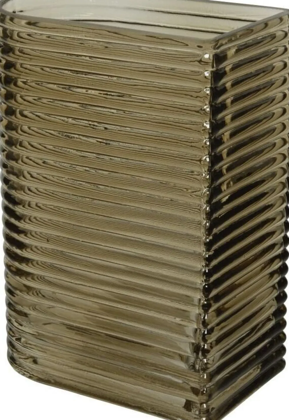 Decoris vaas grijs 11 x 11 x 15 cm