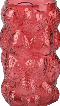 Decoris vaas rood D 15 H 23 cm