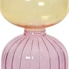 Decoris vaas roze / geel D 11,5 H 19,5 cm