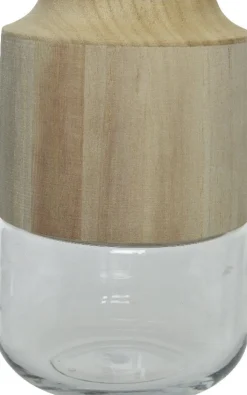 Decoris vaas transparant / naturel D 13,2 H 20 cm