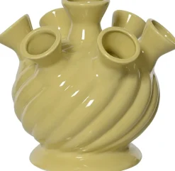 Decoris vaas Tullip geel D 18 H 16 cm