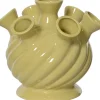Decoris vaas Tullip geel D 20,2 H 19,5 cm