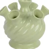 Decoris vaas Tullip groen D 18 H 16 cm