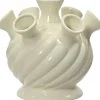 Decoris vaas Tullip wit D 18 H 16 cm