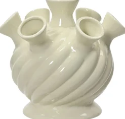 Decoris vaas Tullip wit D 20,2 H 19,5 cm