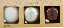Dijk Natural Collections kerstbal zilver D 8 cm 3 stuks