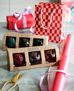 Dijk Natural Collections kerstbal groen D 8 cm 3 stuks
