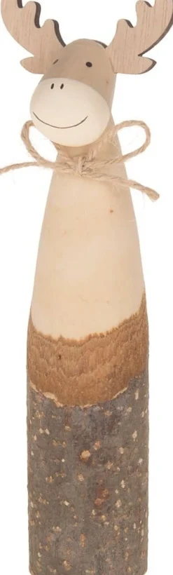 Dijk Natural Collections kerstfiguur rendier naturel 6 x 4,5 x 19,3 cm